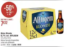 Bière Blonde 6,7% vol. AFFLIGEM 12 x 25 cl (3 L)