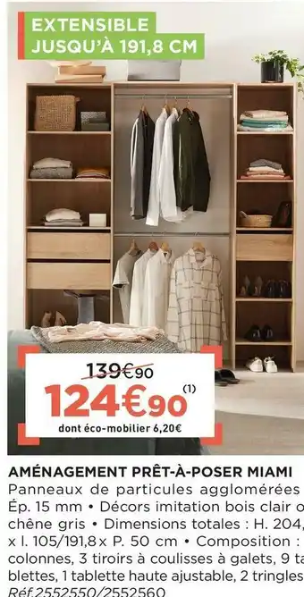 Lapeyre Aménagement prêt-à-poser miami offre