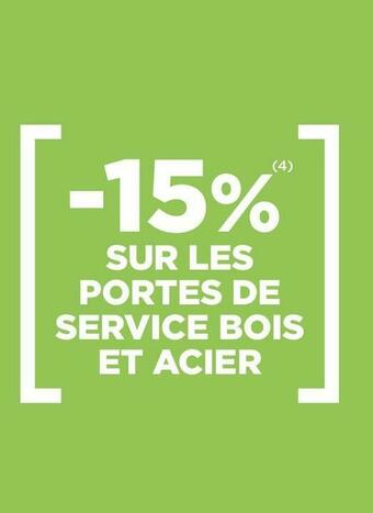 Lapeyre Bon plan sur les portes de service bois et acier offre