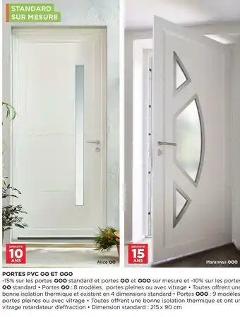 Lapeyre Bon plan sur les portes d’entrée pvc offre