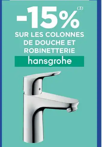 Lapeyre Hansgrohe bon plan sur les colonnes de douche et robinetterie offre