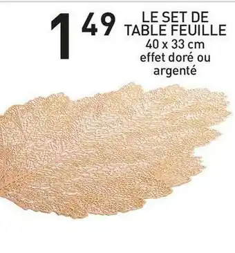 Stokomani Le set de table feuille offre