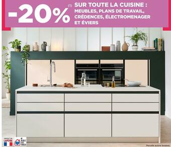 Bon plan sur toute la cuisine : meubles, plans de travail, crédences, électromenager et éviers