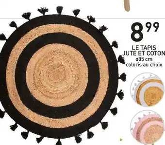 Stokomani Le tapis jute et coton offre