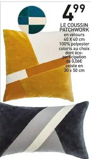 Stokomani Le coussin patchwork offre