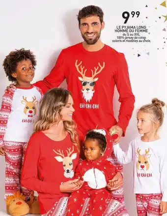 Stokomani Le pyjama long homme ou femme offre