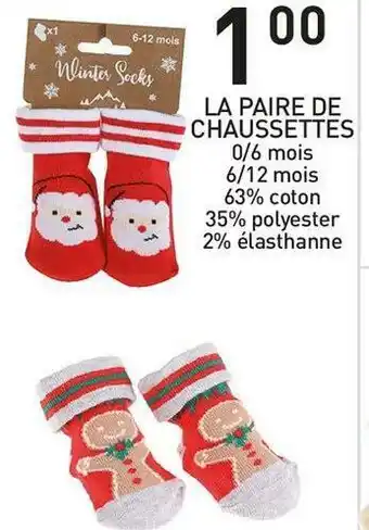 La paire de chaussettes