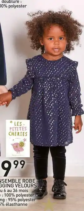 Stokomani Les petites cheries l'ensemble robe + legging velours offre