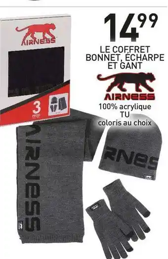 Stokomani Airness le coffret bonnet, écharpe et gant offre
