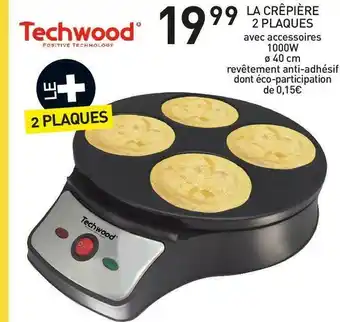 Stokomani Techwood la crêpière 2 plaques offre