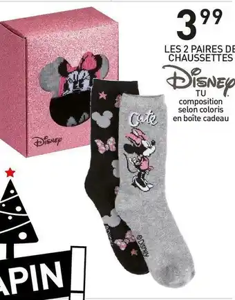 Stokomani Disney les 2 paires de chaussettes offre