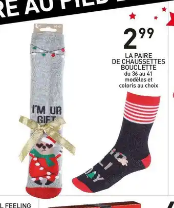 Stokomani La paire de chaussettes bouclette offre