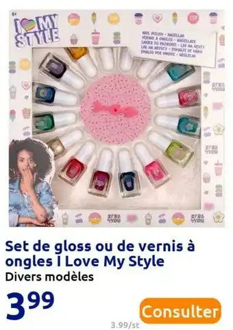 Action Set de gloss ou de vernis à ongles i love my style offre
