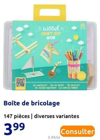 Action Boîte de bricolage offre
