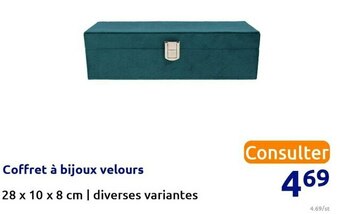 Coffret à bijoux velours
