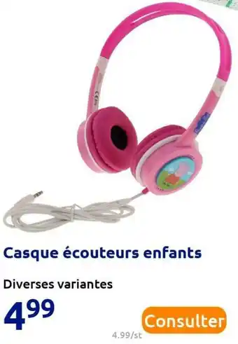 Action Casque écouteurs enfants offre