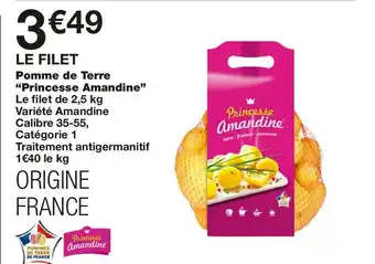 Monoprix Princesse amandine pomme de terre offre
