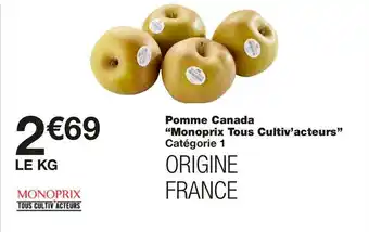 Monoprix pomme canada âtous cultivâacteursâ