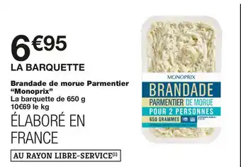 Monoprix Monoprix brandade de morue parmentier offre