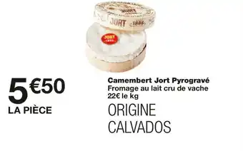 Monoprix Camembert jort pyrogravé offre