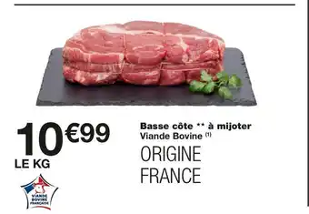 Monoprix Basse côte à mijoter viande bovine offre