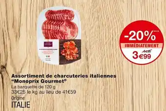Monoprix Assortiment de charcuteries italiennes offre