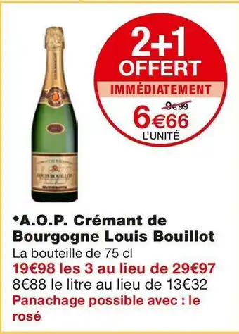 Monoprix Louis bouillot a.o.p. crémant de bourgogne offre