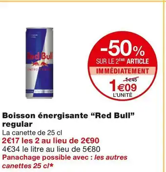 Red bull boisson énergisante regular