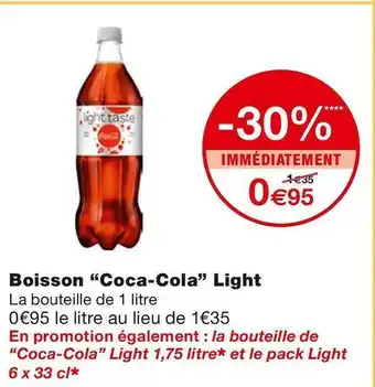 Monoprix Coca-cola boisson light offre