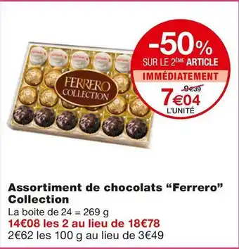 Monoprix Ferrero assortiment de chocolats collection offre