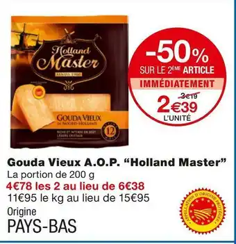 Holland master gouda vieux a.o.p.