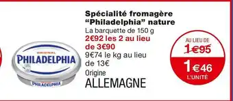 Monoprix Philadelphia spécialité fromagère offre
