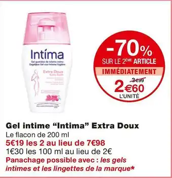 Monoprix Intima gel intime extra doux offre