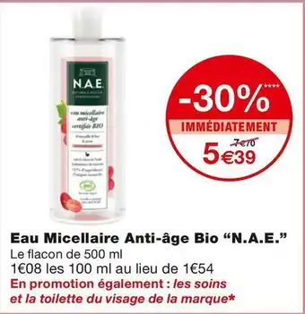 Monoprix N.a.e. eau micellaire anti-âge bio offre