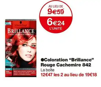 Brillance coloration rouge cachemire 842