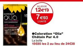 Monoprix Olia coloration châtain pur 4.0 offre