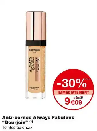 Monoprix Bourjois anti-cernes always fabulous offre