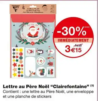 Clairefontaine lettre au père noël