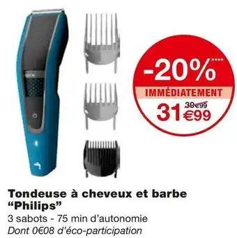 Monoprix Philips tondeuse à cheveux et barbe offre