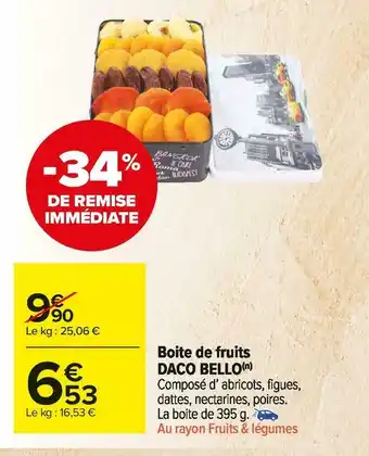 Carrefour Market Daco bello boite de fruits offre