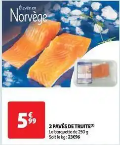 Auchan Supermarché 2 pavés de truite offre