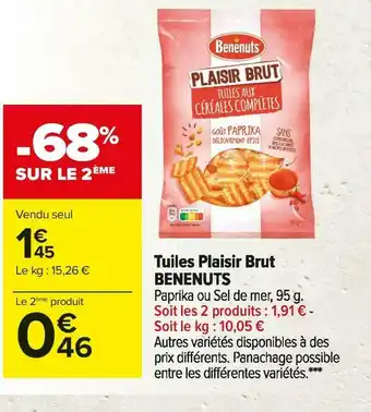 Benenuts tuiles plaisir brut