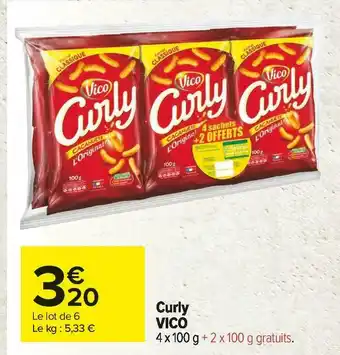 Carrefour Market Vico curly offre