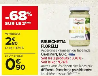Carrefour Market Florelli bruschetta offre