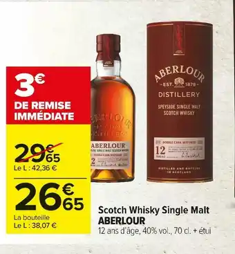 Carrefour Market Aberlour scotch whisky single malt offre
