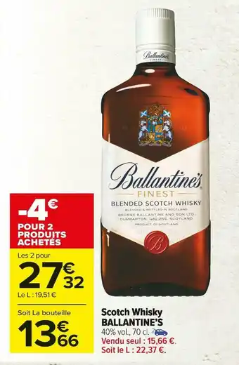 Carrefour Market Ballantine’s scotch whisky offre