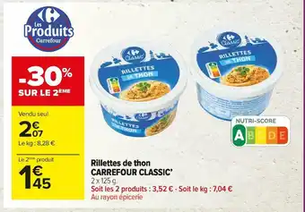 Carrefour rillettes de thon