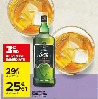 Carrefour Market Clan campbell scotch whisky offre