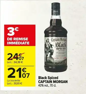 Carrefour Market Captain morgan black spiced offre