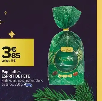 Carrefour Market Esprit de fete papillottes offre